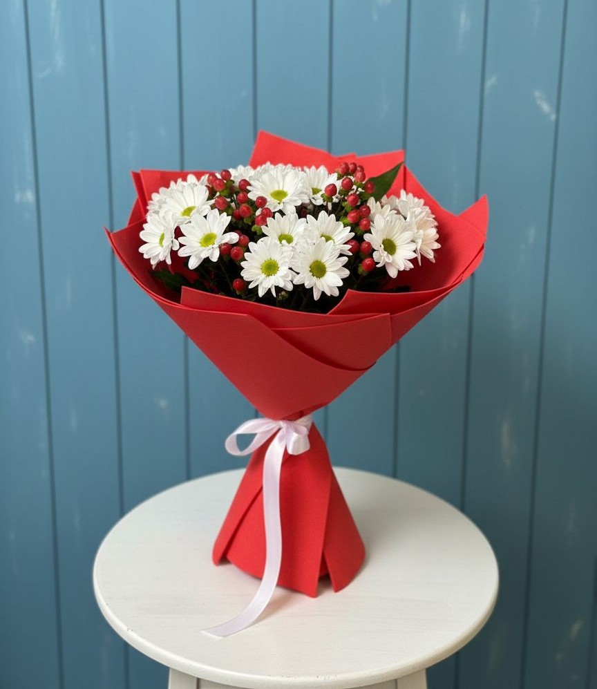 Букет цветов из: Хризантемы в Поселок совхоза Сафоновский