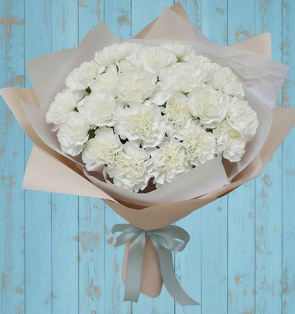 Букет цветов из: Гвоздики в Поселок совхоза Сафоновский