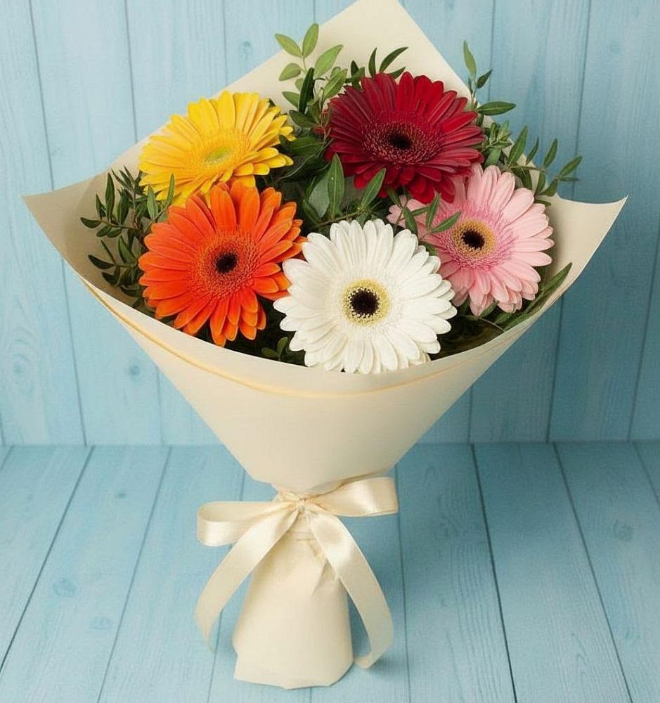 Букет цветов из: Герберы в Поселок совхоза Сафоновский
