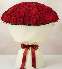 Букет 101 Красная роза Милано в Поселок совхоза Сафоновский