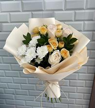 Букет цветов из:  Розы и Хризантемы в Поселок совхоза Сафоновский