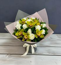 Букет цветов из:  Орхидеи и Розы #REPLACE_PRED# Поселок совхоза Сафоновский