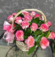 Цветочная композиция из Розы в корзине #REPLACE_PRED# Поселок совхоза Сафоновский