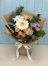 Букет цветов из:  Герберы и Хризантемы в Поселок совхоза Сафоновский