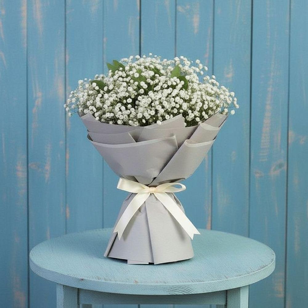 Букет цветов из: Гипсофила в Поселок совхоза Сафоновский