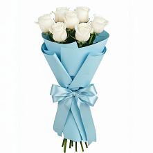 Букет 7 белых роз Проуд #REPLACE_PRED# Поселок совхоза Сафоновский