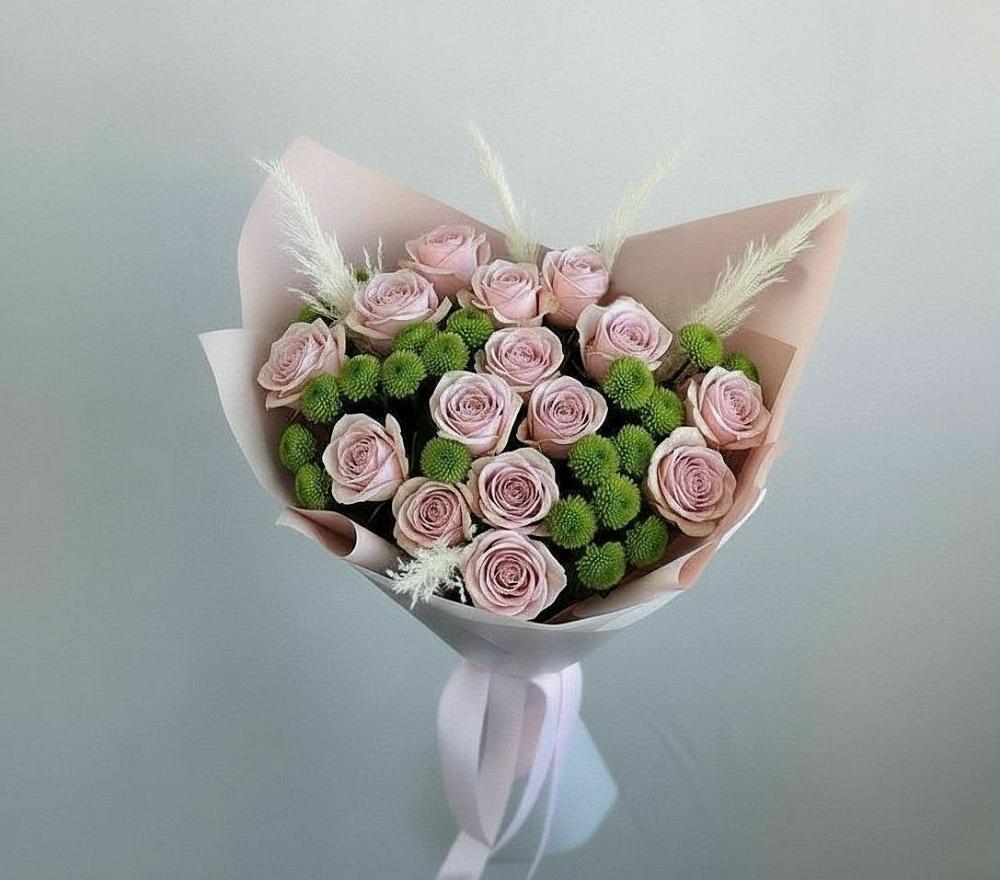 Букет цветов из: Розы и Хризантемы в Поселок совхоза Сафоновский