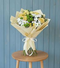 Букет цветов из:  Хризантемы и Розы в Поселок совхоза Сафоновский