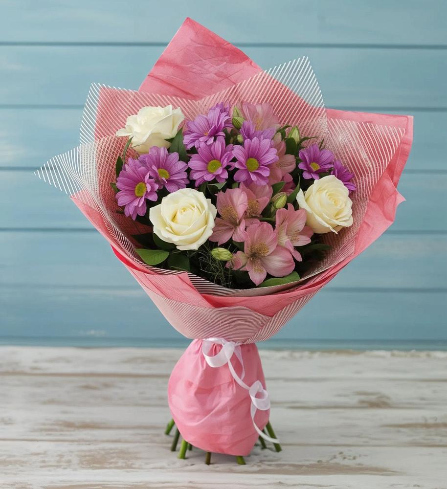 Букет цветов из: Герберы в Поселок совхоза Сафоновский