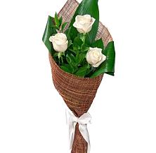 Букет 3 белые розы #REPLACE_PRED# Поселок совхоза Сафоновский
