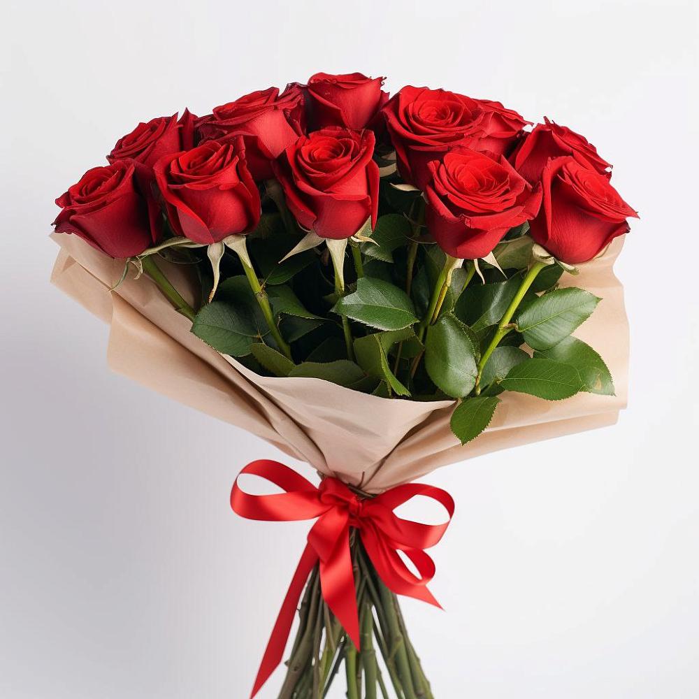 Букет 11 Красных роз Эдлесс Лав в Поселок совхоза Сафоновский