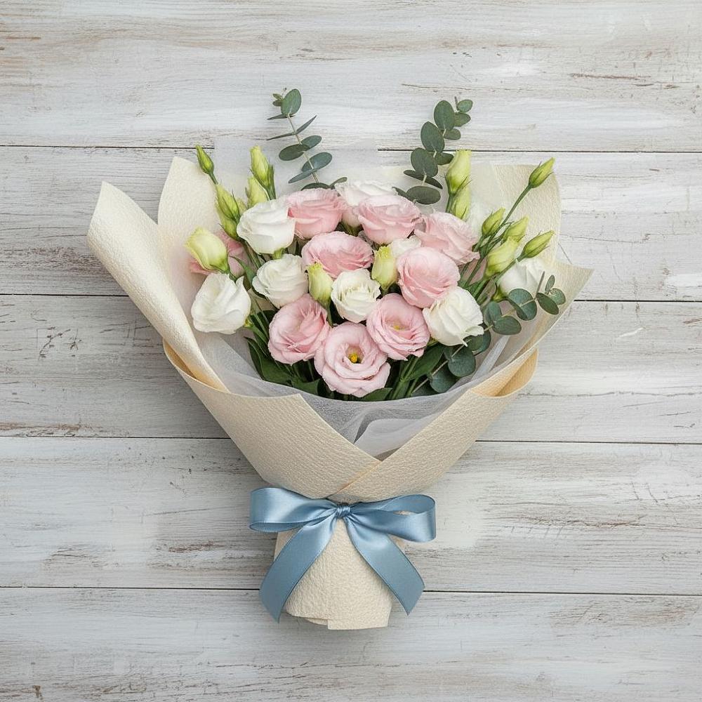 Букет цветов из: Лизиантусы в Поселок совхоза Сафоновский